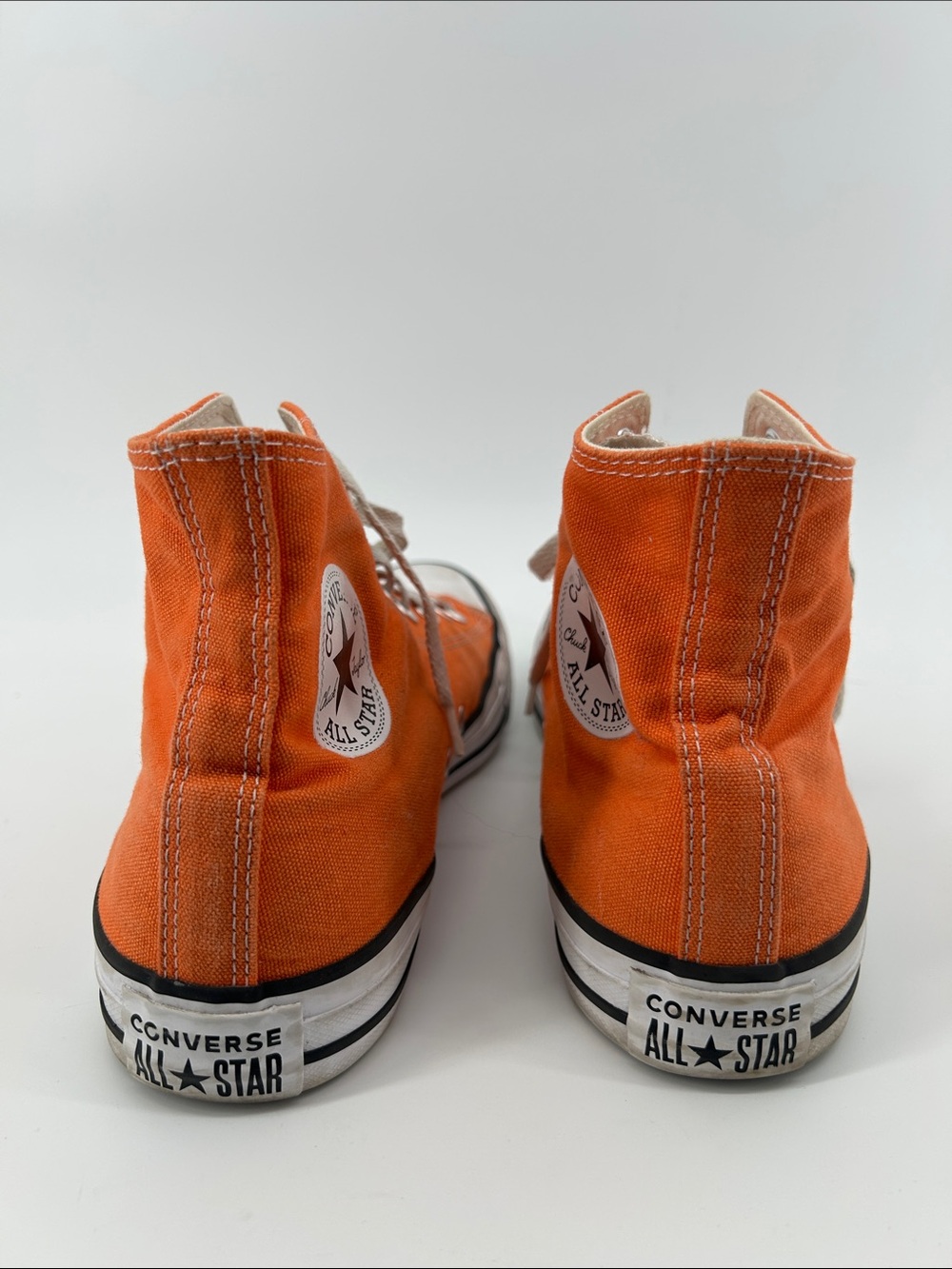 Converse Orange Chuck Taylor Sneakers Men's Size 7 - Picture 5 of 9